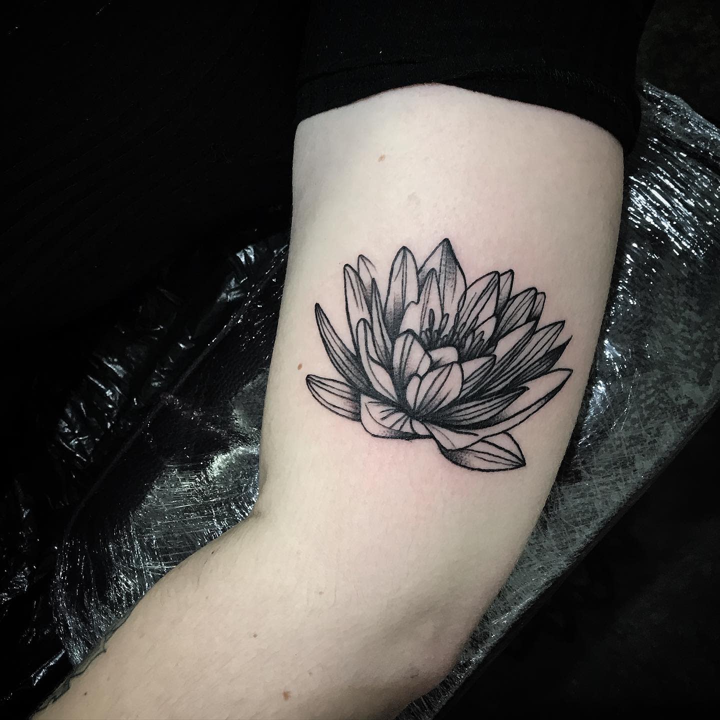 Black Water Lily Tattoo -gingerjoetattoo